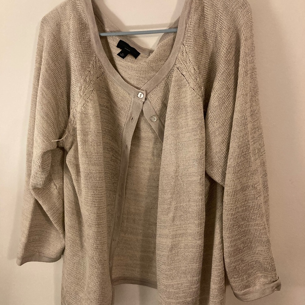 Beige plus size sweater